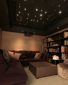fiber optic star ceiling lounge